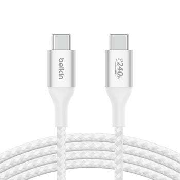 BELKIN BOOST CHARGE USB-C TO USB-C 240W 2M WHITE CABL (CAB015BT2MWH)