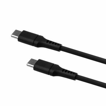 FIXED LIQUID Silicone cable 60W USB-C/C 1.2m Black (FIXDLS-CC12-BK)
