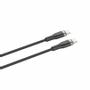 FIXED METAL series 100W USB-C/C braided cable 1.2m Black (FIXDB-CC12-BK)