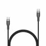FIXED METAL series 100W USB-C/C braided cable 1.2m Black (FIXDB-CC12-BK)
