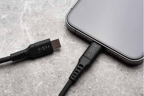 FIXED LIQUID Silicone - USB-C <-> Lightning - 1.2m - Sort (FIXDLS-CL12-BK)