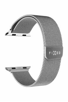 FIXED älykellon mesh-ranneke,  Apple Watch 42 / 44 / 45 / 49 mm, hopea (FIXMEST-434-SL)