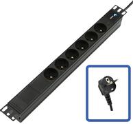 LANVIEW POWER STRIP 19" - 6 WAYS - 1U