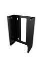 LANVIEW 10" 8U Wall Mounted Open Frame Rack Black