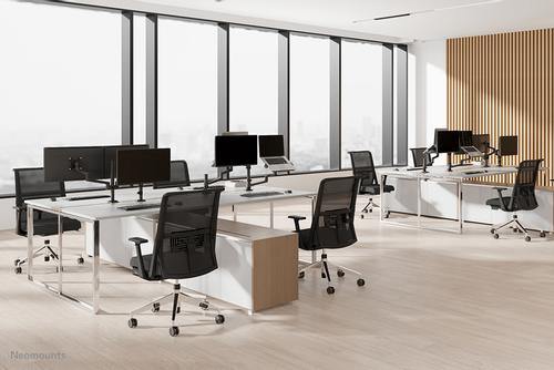 Neomounts by Newstar Screen Desk Mount 17-27inch clamp+grommet 2 screens Black (DS60-425BL2)