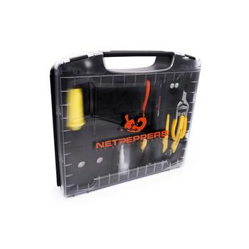 Netpeppers LWL Glasfaser,  Werkzeugkoffer/ INSTALLATIONSKIT,  mit Spleißschutzpresse TELENT, *ohne Cleaver*, (NP-FIBER-KIT212)