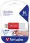 VERBATIM DataBar USB 2.0 Drive 16GB, Red (49453)