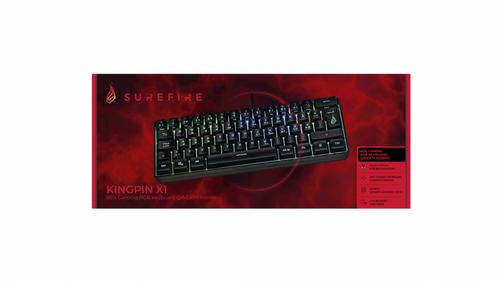 SUREFIRE KingPin X1 60% Gaming RGB Keyboard QWERTY (Nordic) (48702)