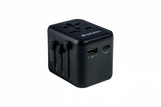 Verbatim UTA-02 Univ. Travel Adapter 1 xUSB-C PD 20W/1 xUSB-A QC 3.0 ACCS (49544)