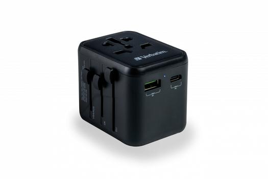 Verbatim UTA-02 Univ. Travel Adapter 1 xUSB-C PD 20W/1 xUSB-A QC 3.0 ACCS (49544)