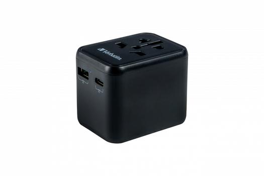 Verbatim UTA-02 Univ. Travel Adapter 1 xUSB-C PD 20W/1 xUSB-A QC 3.0 ACCS (49544)