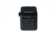 Verbatim UTA-02 Univ. Travel Adapter 1 xUSB-C PD 20W/1 xUSB-A QC 3.0 ACCS (49544)