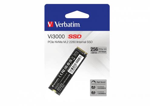 VERBATIM Vi3000 M.2 SSD    256GB PCIe NVMe                  49373 (49373)