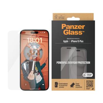 PanzerGlass iPhone 15 Plus Skjermbeskytter Herdet glass, Standard fit (2807)