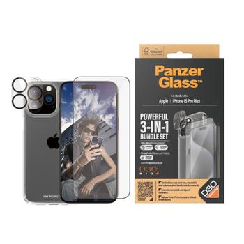 PanzerGlass 3-in-1 Protection Pack Apple iPhone 15 Pro Max (PANZERB1175+2812)