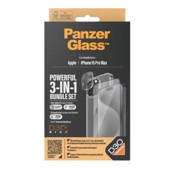 PanzerGlass 3-in-1 Protection Pack Apple iPhone 15 Pro Max (PANZERB1175+2812)