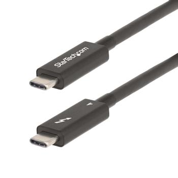 STARTECH 6ft (2m) Active Thunderbolt 4 Cable 40Gbps 100W Power Delivery 4K/8K Video Intel-Certified Thunderbolt Cable - Compatible w/ USB4/ Thunderbolt 4/ USB 3.2/ USB Type-C/ DisplayPort/ Thunderbolt 3 (A40G2MB-TB4-CABLE)