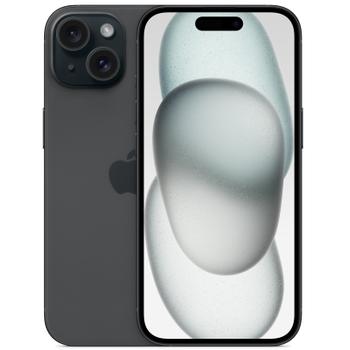 APPLE iPhone 15 512GB (sort) Smarttelefon,  6,1" Super Retina XDR-skjerm,  48+12MP kamera, IP68, 5G (MTPC3QN/A)