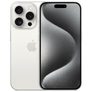 APPLE iPhone 15 Pro 1TB (hvit titan) Smarttelefon,  6,1'' Super Retina XDR-skjerm,  48+12+12MP kamera, IP68, 5G (MTVD3QN/A)