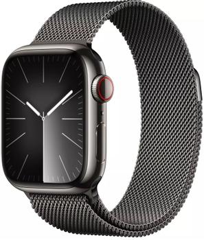 APPLE WATCH SERIES9 GPS + CELL 41MM GRAPHITE STAINLESS CASE W/ CONS (MRJA3KS/A)