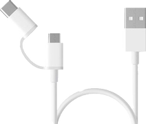 XIAOMI Mi 2-in-1 USB Cable Micro USB to Type C (30cm) White