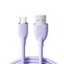 Joyroom 3A USB-A to USB-C Coloful Silicone Fast Charging Cable 1.2m - Purple