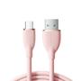 Joyroom 3A USB-A to USB-C Coloful Silicone Fast Charging Cable 1.2m - Pink