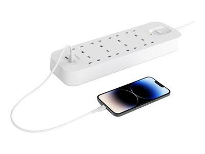 BELKIN SURGE 8OT 900J 18W USB A+C (SRB003VF2M)