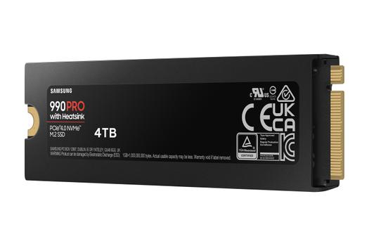SAMSUNG 990 PRO 4TB SSD MZ-V9P4T0GW NVMe M.2 Heatsink (MZ-V9P4T0GW)