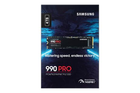 Samsung 990 Pro 4TB SSD PCIe 4.0 NVMe M.2 (MZ-V9P4T0BW)