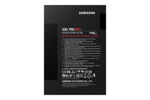 SAMSUNG 990 PRO 4TB SSD PCIe 4.0 x4 NVMe 2.0 M.2 2280 (MZ-V9P4T0BW)