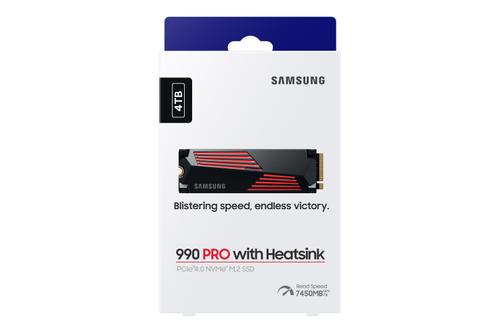 SAMSUNG 990 PRO 4TB SSD MZ-V9P4T0GW NVMe M.2 Heatsink (MZ-V9P4T0GW)