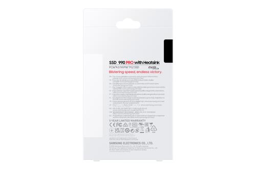 SAMSUNG 990 PRO 4TB SSD MZ-V9P4T0GW NVMe M.2 Heatsink (MZ-V9P4T0GW)