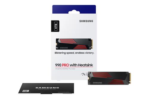 SAMSUNG 990 PRO 4TB SSD MZ-V9P4T0GW NVMe M.2 Heatsink (MZ-V9P4T0GW)