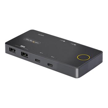 STARTECH 2-Port USB-C KVM Switch Single-4K 60Hz HDMI Monitor Dual-100W Power Delivery Pass-through Ports Bus Powered (C2-H46-UC2-PD-KVM)