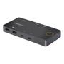 STARTECH 2-Port USB-C KVM Switch Single-4K 60Hz HDMI Monitor Dual-100W Power Delivery Pass-through Ports Bus Powered