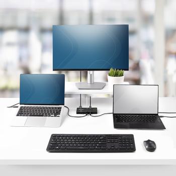 STARTECH 2-Port USB-C KVM Switch Single-4K 60Hz HDMI Monitor Dual-100W Power Delivery Pass-through Ports Bus Powered (C2-H46-UC2-PD-KVM)