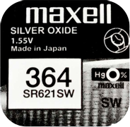 MAXELL WatchCell Battery SR621SW 1PC EU MF 364