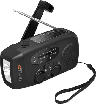 TECHNAXX HAND CRANK AND SOLAR RADIO TX-238 (TEC-5056)