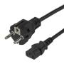 DELTACO Power cord CEE 7/7 - C13, 3,0m, black