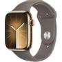 APPLE Watch Series 9 GPS + Cellular 45mm Gold Stainless Steel Case with Clay Sport Band - S/M