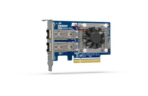 QNAP Dual-port SFP28 25GbE network expansion card low-profile form factor PCIe Gen4 x8 (QXG-25G2SF-E810)