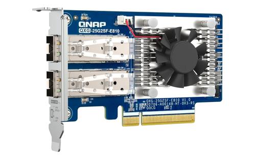 QNAP Dual-port SFP28 25GbE network expansion card low-profile form factor PCIe Gen4 x8 (QXG-25G2SF-E810)