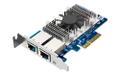QNAP Dual-port BASET 10GbE network expansion card low-profile form factor PCIe Gen3 x4 Aquantia AQC107 (QXG-10G2T)