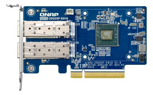 QNAP Dual-port SFP28 25GbE network expansion card low-profile form factor PCIe Gen4 x8 (QXG-25G2SF-E810)