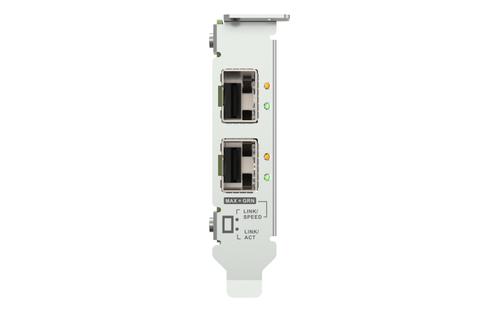 QNAP Dual-port SFP28 25GbE network expansion card low-profile form factor PCIe Gen4 x8 (QXG-25G2SF-E810)