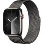 APPLE Watch Series 9 GPS + Cellular 45mm Graphite Stainless Steel Case with Graphite Milanese Loop