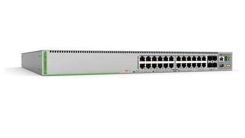 Allied Telesis L3 STACK SWITCH 20X10/ 100/ 1000- T POE+ 4X100M/ 1G/ 2.5G/ 5G-T POE+ CPNT (AT-GS980MX/28PSM-50)