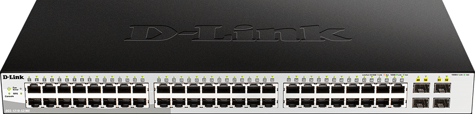 D-LINK 48 10/ 100/ 1000 Base-T port with 4 x 1000Base-T /SFP ports (DGS-1210-52/ME/E)