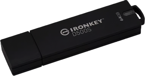 KINGSTON 64GB IRONKEY D500S FIPS 140-3 LVL 3 (PENDING) AES-256 MEM (IKD500S/64GB)